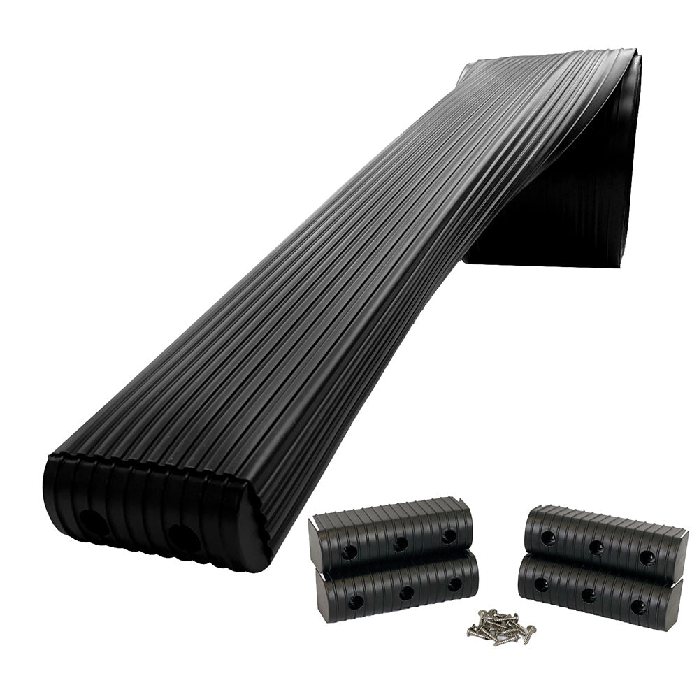 Caliber BunkWrap Kit black 16 ft roll for 2 inch by 6 inch trailer bunks with four end caps and stainless steel screws