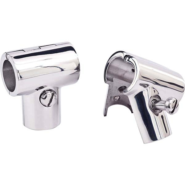 Sea-Dog 90 degree hinged stainless steel rail tee