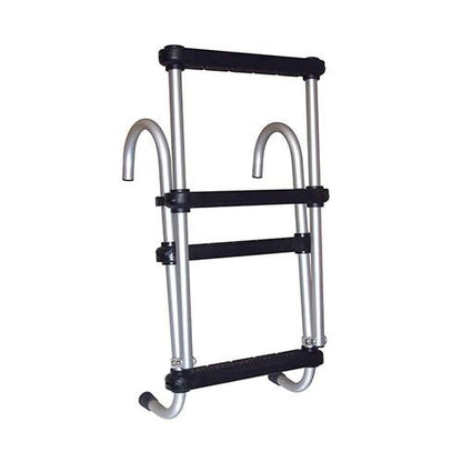 JIF Marine Removable Folding Pontoon Ladder – 4-Step Stainless