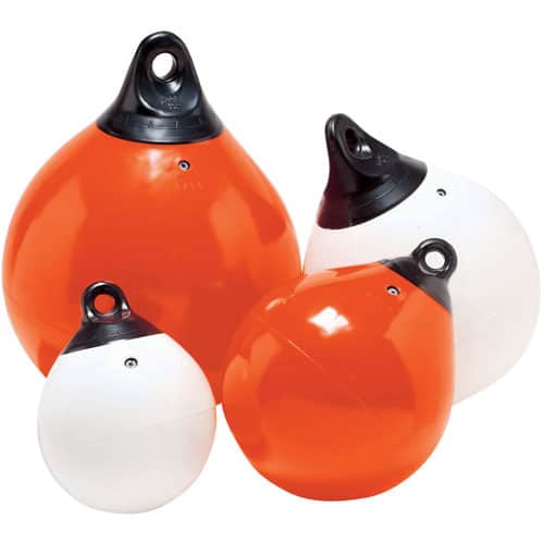 Taylor Made 27" Tuff End Inflatable Round Fender Buoy – Orange
