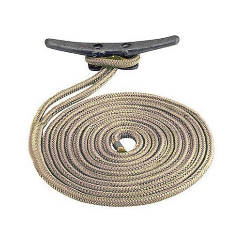 Sea-Dog double braid nylon dock line gold white