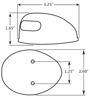 Innovative Lighting 552-1200-7 sidelight dimensional drawing