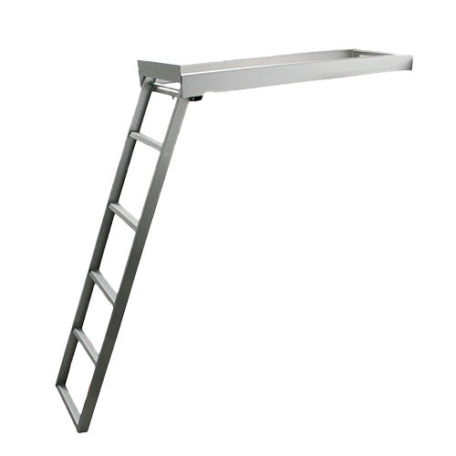 JIF Marine 4 Step Under Deck Pontoon Ladder Flat Front