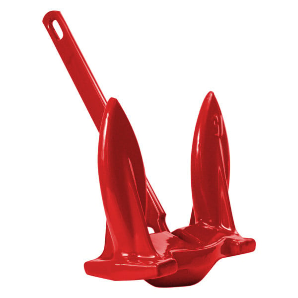 Greenfield 915-RD 15 lb red PVC coated iron navy anchor