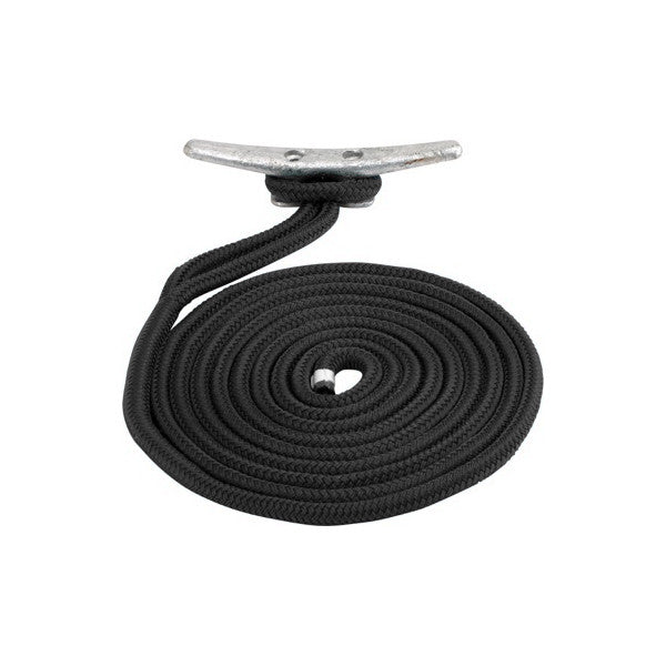 Sea Dog Marine Double Braid Dock Line 3/8" x 20ft - Black