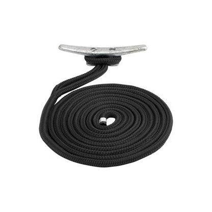 Sea Dog Marine Double Braid Dock Line 3/8" x 20ft - Black
