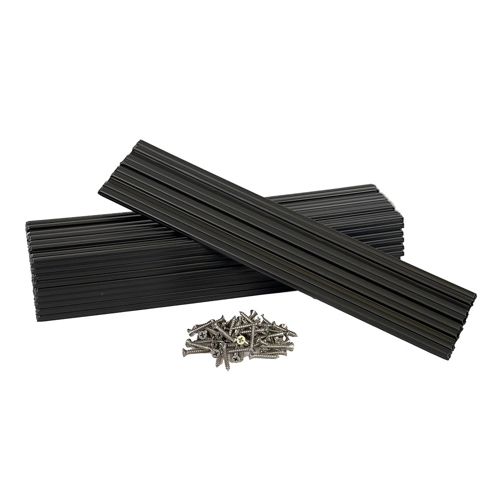 Caliber Marine Slides black 3 inch by 15 inch boat trailer bunk slides 10 pack
