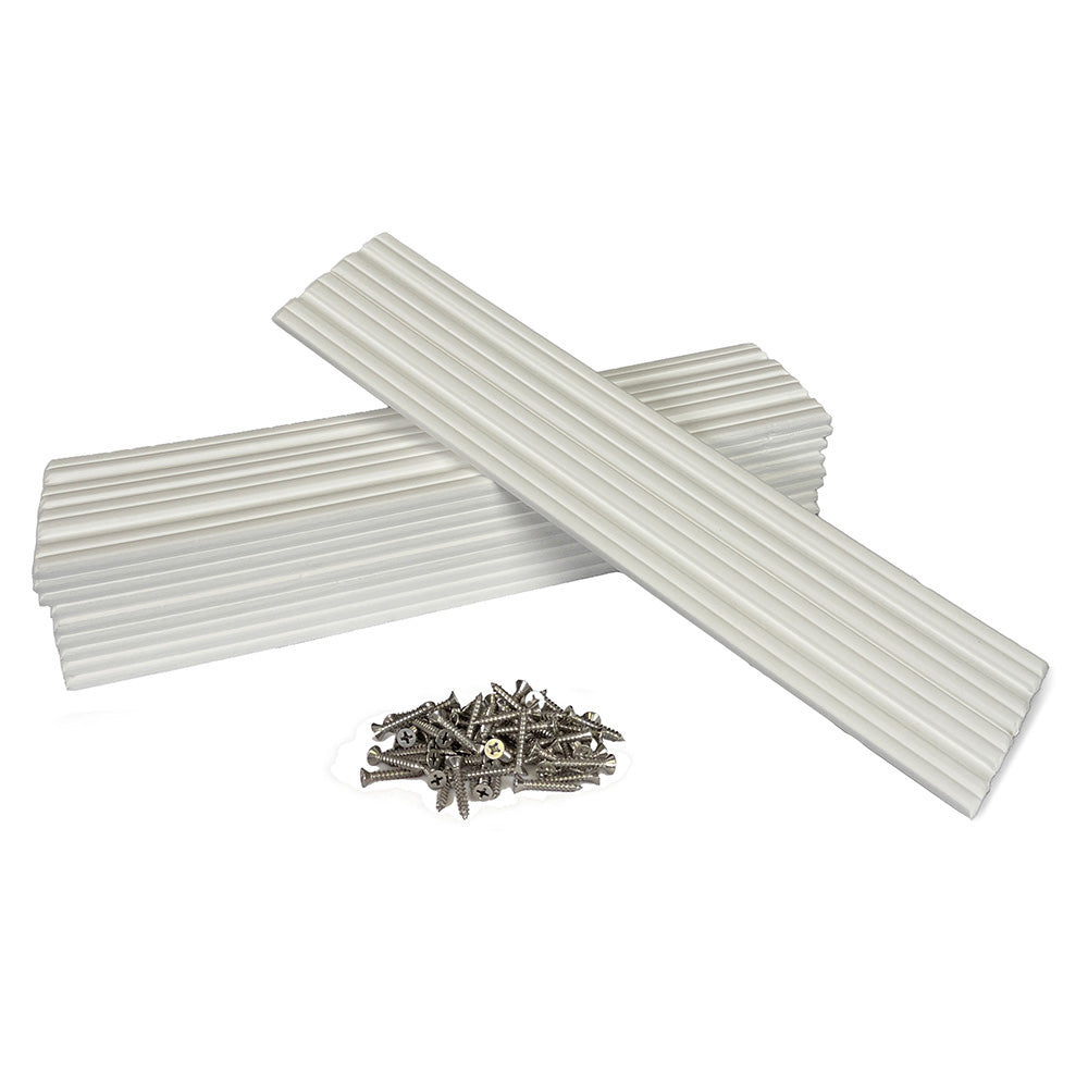 Caliber Marine Slides white 3 inch by 15 inch boat trailer bunk slides 10 pack