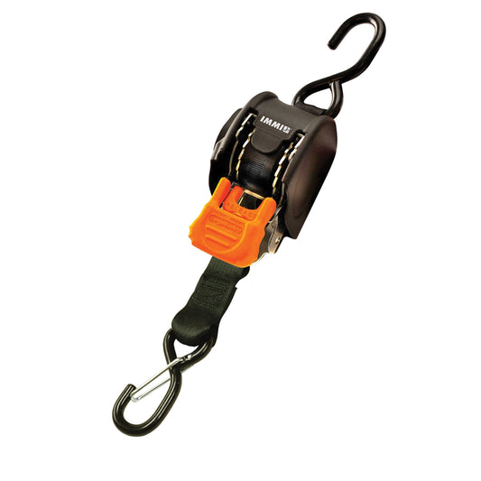 CargoBuckle Mini G3 Retractable Ratchet Tie-Down with S-Hooks – Pair