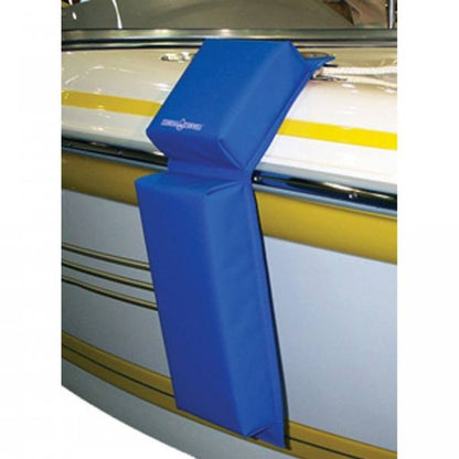 Hull Hugr contour fender protecting boat hull at dock