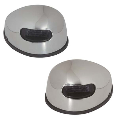 Innovative Lighting 552-1200-7 stainless steel LED deck mount sidelights pair