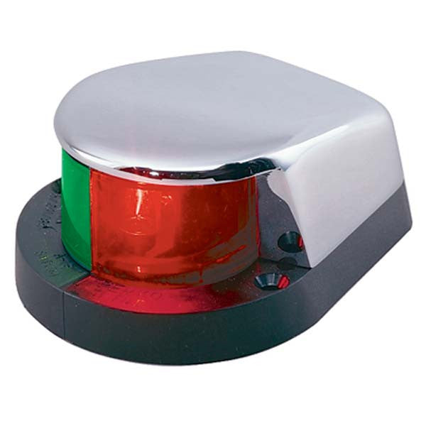 Perko bi-color bow navigation light chrome deck mount