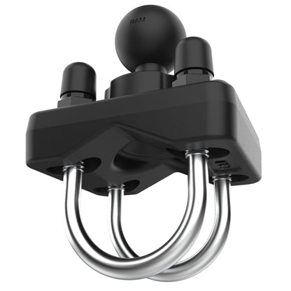 RAM stainless double U-bolt rail base for 1 to 1.25 inch rails, included in the kit
