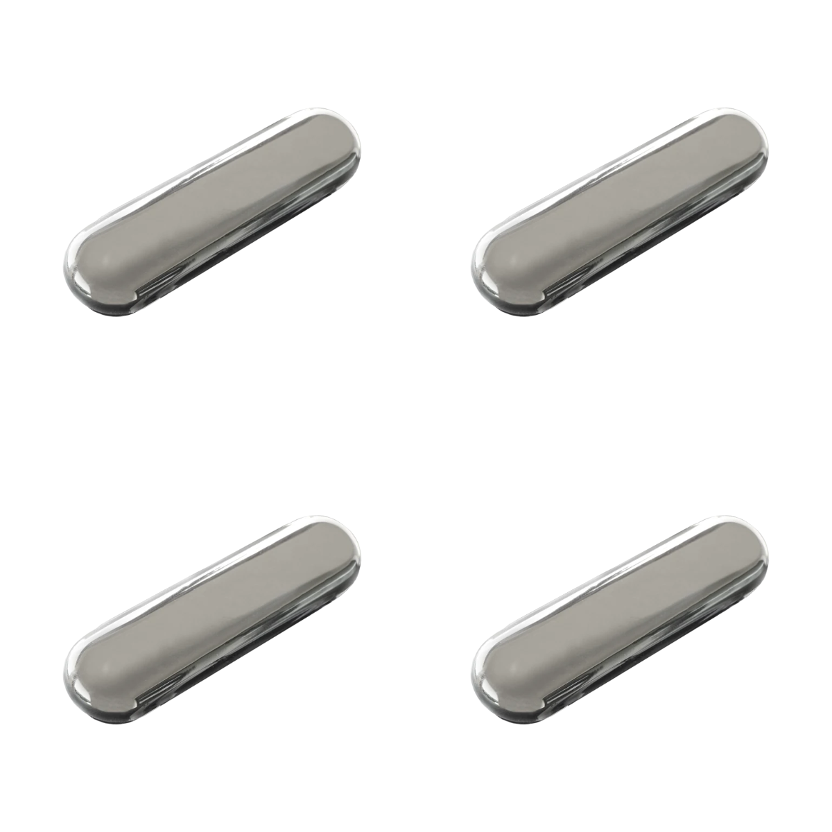 Four Shadow-Caster SCM-CL-RGB-SS courtesy lights with polished stainless steel covers, the complete 4-pack