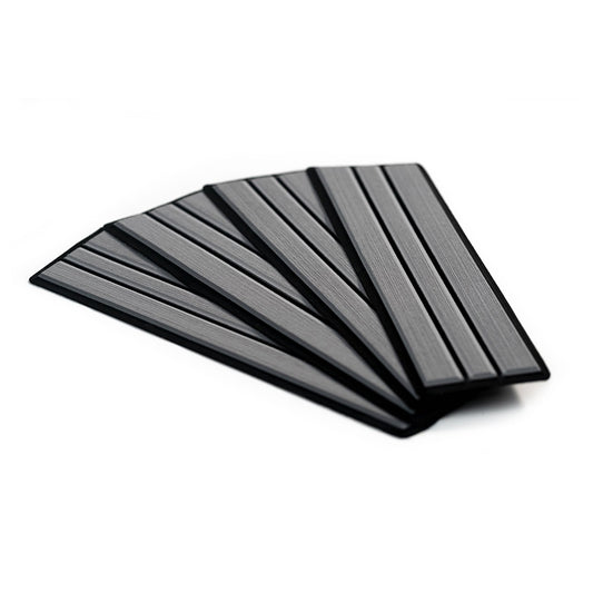 SeaDek faux teak step kit Storm Grey/Black