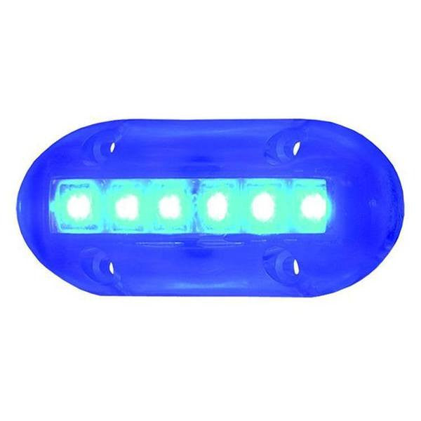 T-H Marine LED underwater boat light in blue, 1.5 by 3.5 inch surface mount