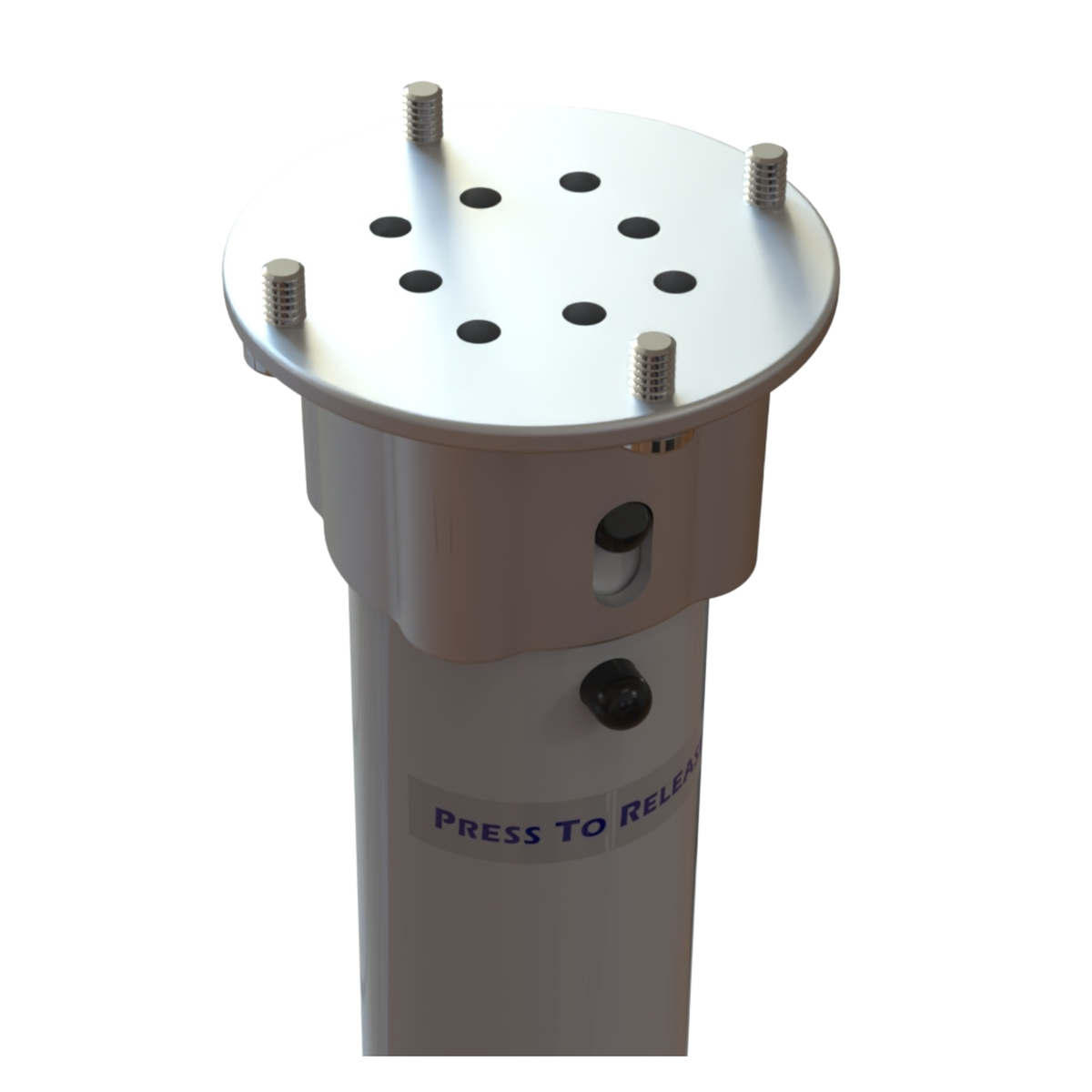 Magma T10-185 pedestal mount top view showing double locking mechanism
