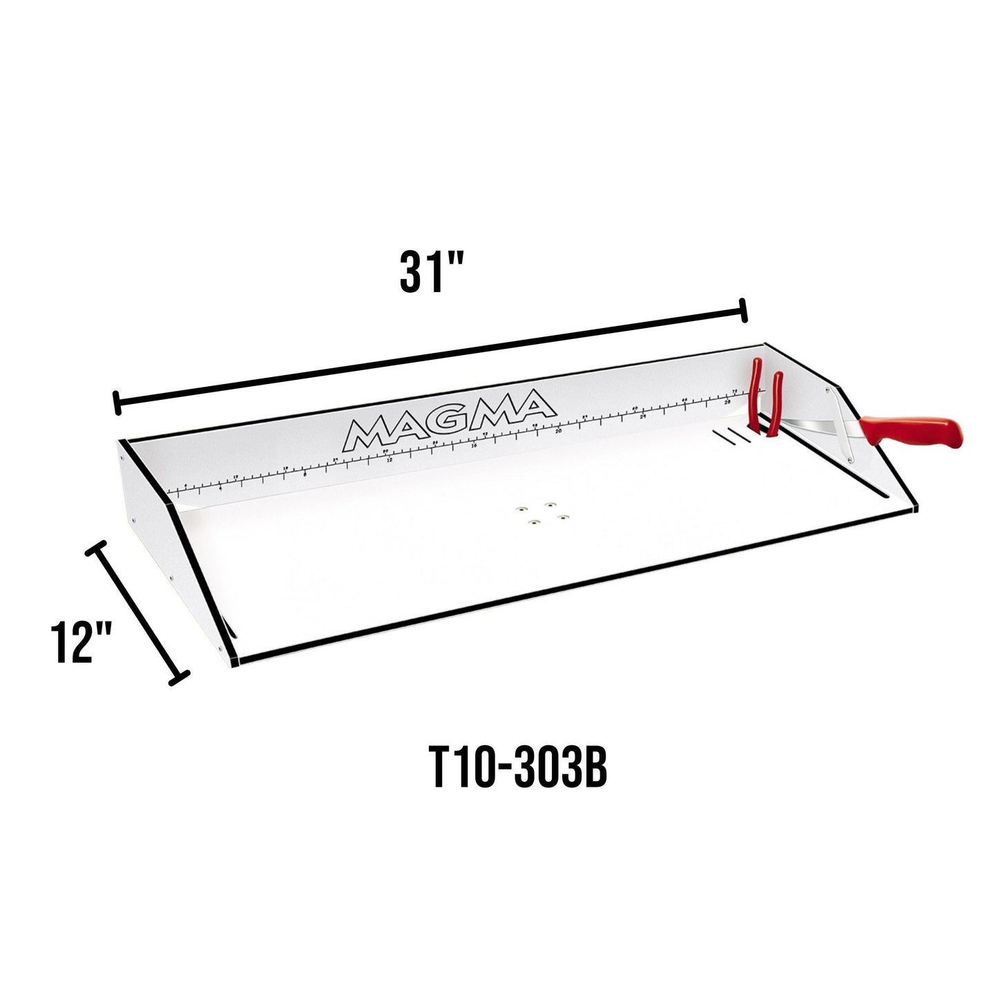 Magma T10-303B fillet table dimensions diagram