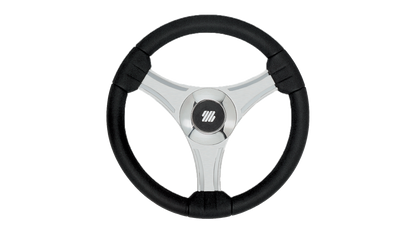 Uflex Tavolara 13.8" Steering Wheel - Black Polyurethane w/Silver Spokes