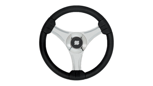 Uflex Tavolara 13.8" Steering Wheel - Black Polyurethane w/Silver Spokes