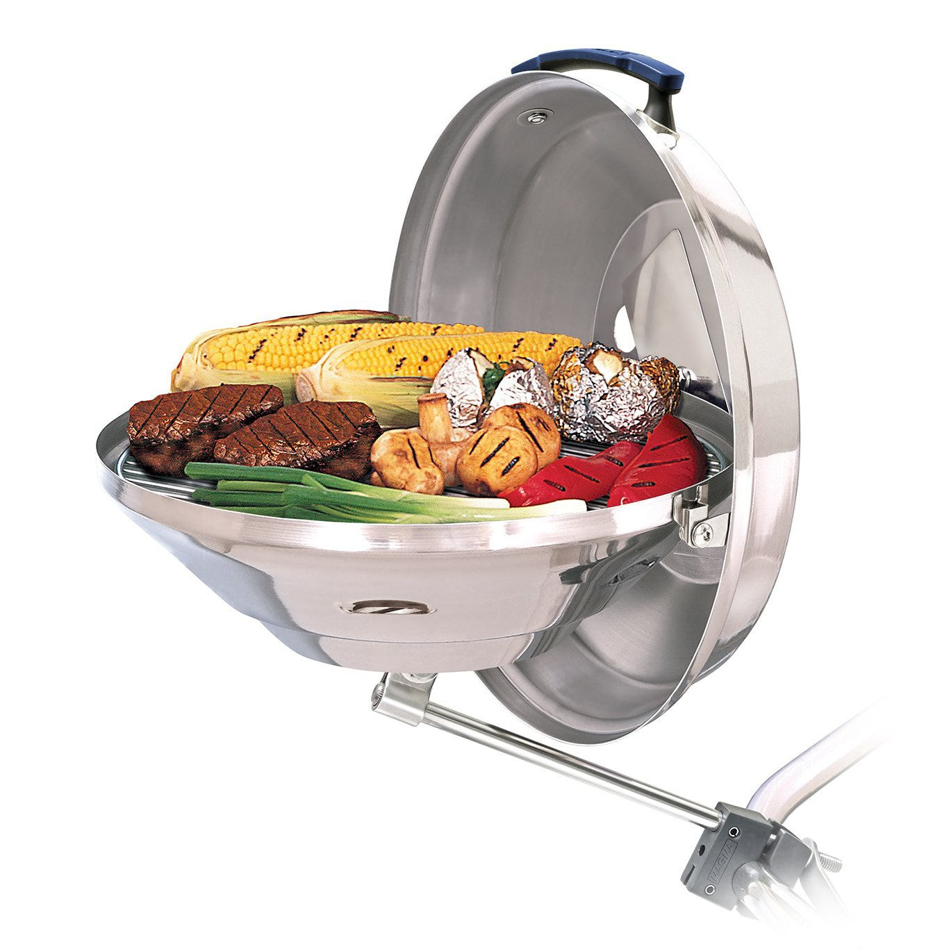 Magma Marine Kettle 17" Party Size Charcoal Grill A10-114, lid open