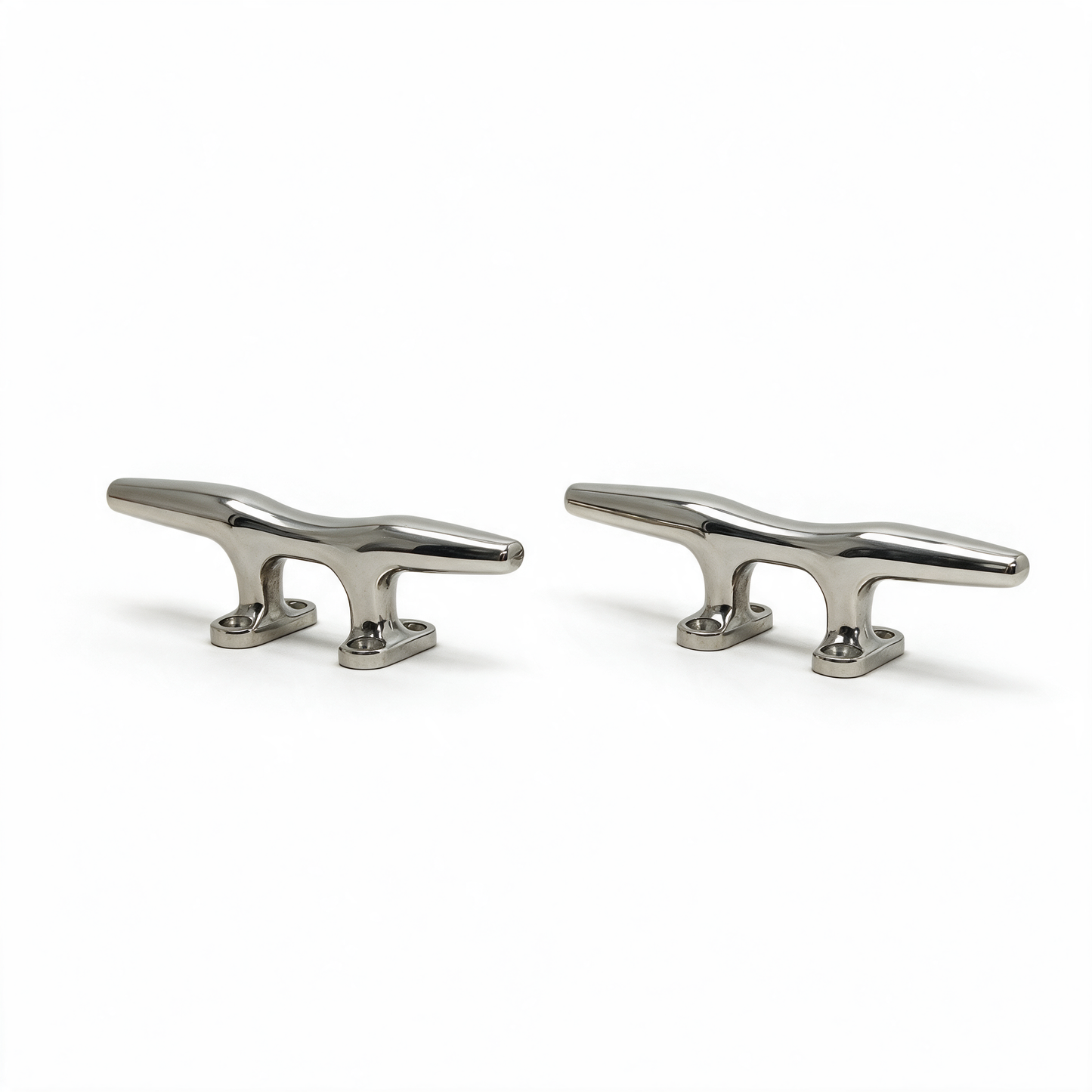 Two Gen3 Marine 10 inch hollow base 316 stainless boat cleats - matched pair