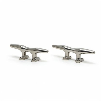 Two Gen3 Marine 10 inch hollow base 316 stainless boat cleats - matched pair