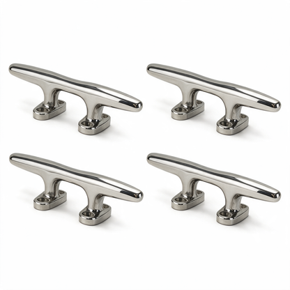Four Gen3 Marine 10 inch hollow base 316 stainless boat cleats - 4-pack