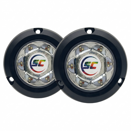 Two Shadow-Caster SC2 full-color surface mount underwater boat lights - 2-pack for port and starboard