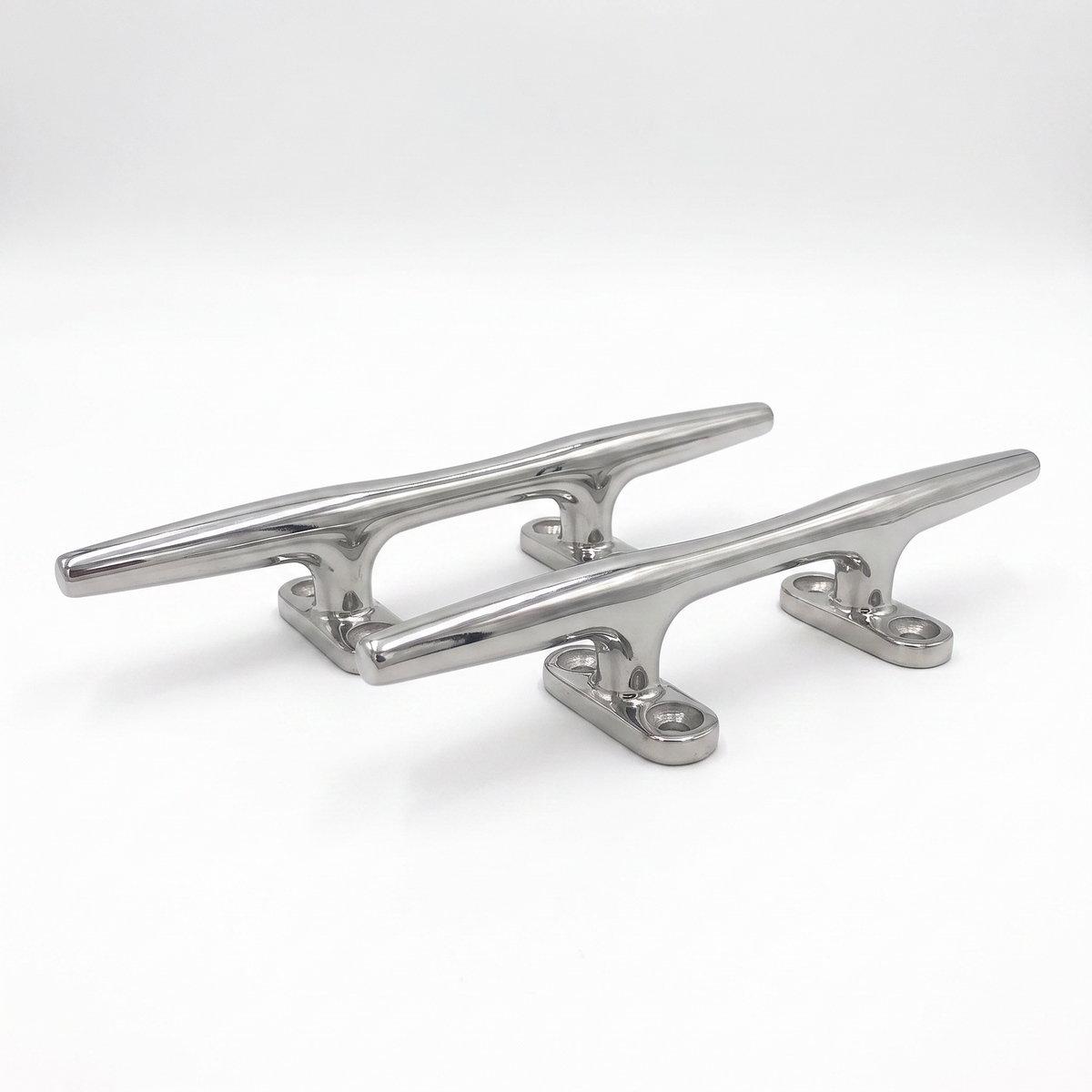 Two Gen3 Marine 10 inch hollow base 316 stainless steel boat cleats - matched pair