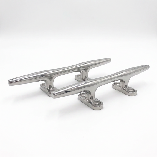 Two Gen3 Marine 10 inch hollow base 316 stainless steel boat cleats - matched pair