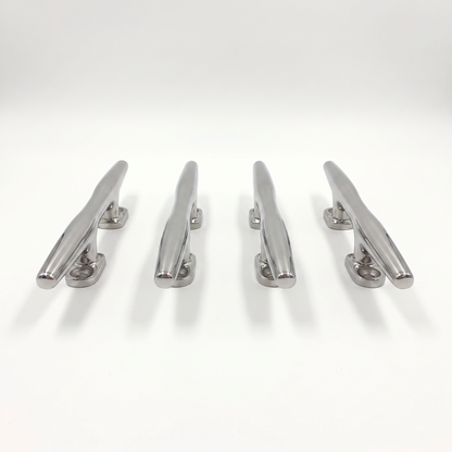Four Gen3 Marine 10 inch hollow base 316 stainless steel boat cleats - 4-pack