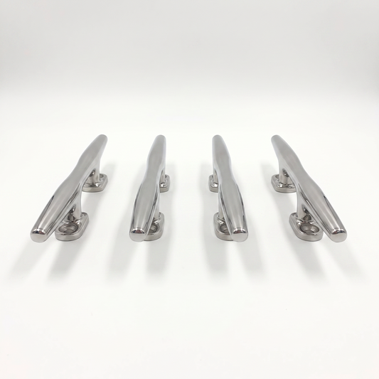 Four Gen3 Marine 10 inch hollow base 316 stainless steel boat cleats - 4-pack