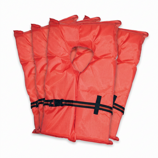 Four Kent adult USCG Type II approved life jackets - 4-pack