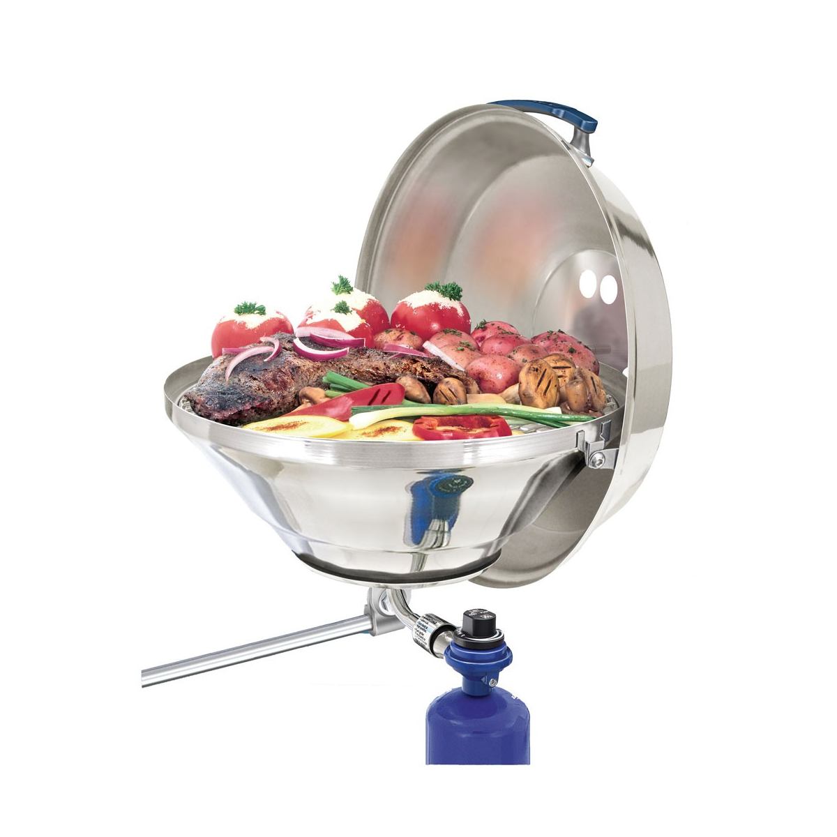 Magma Marine Kettle 17" Party Size Gas Grill with Hinged Lid – A10-215