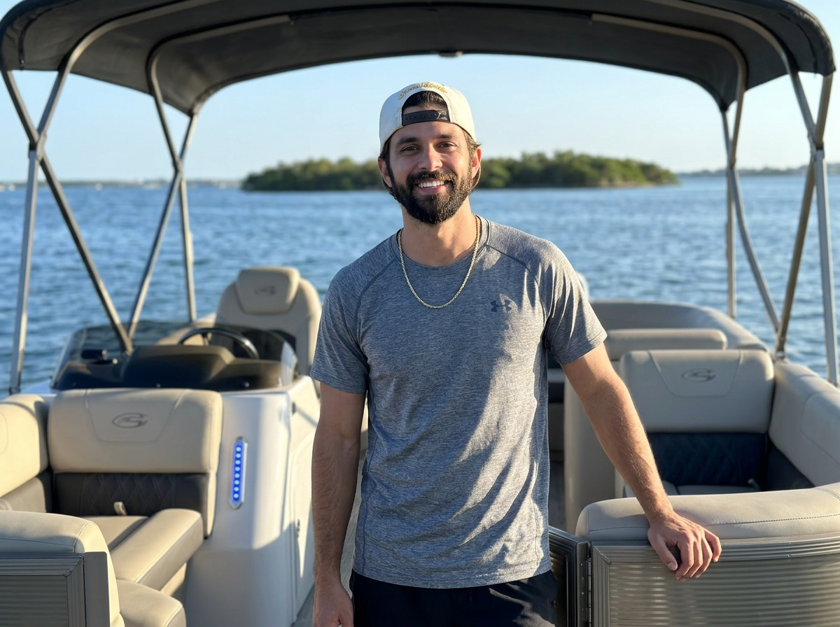Nick on a Pontoon Outfitters boat