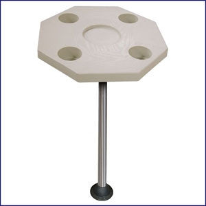 JIF Marine ivory table kit with pedestal and surface mount