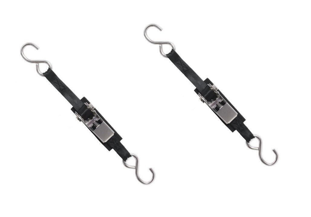 BoatBuckle Stainless Steel Ratchet Transom Tie-Down 1" x 3.5' – Pair