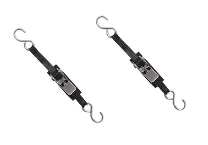 BoatBuckle Stainless Steel Ratchet Transom Tie-Down 1" x 3.5' – Pair