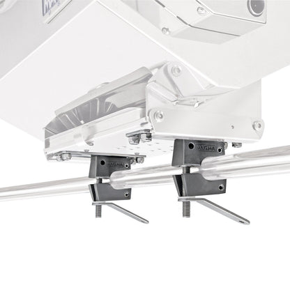 Magma dual horizontal round rail mount for rectangular grills, T10-585
