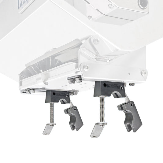 Magma dual horizontal rail mount with clamps open